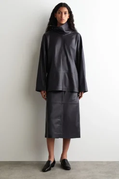 LEATHER PENCIL SKIRT