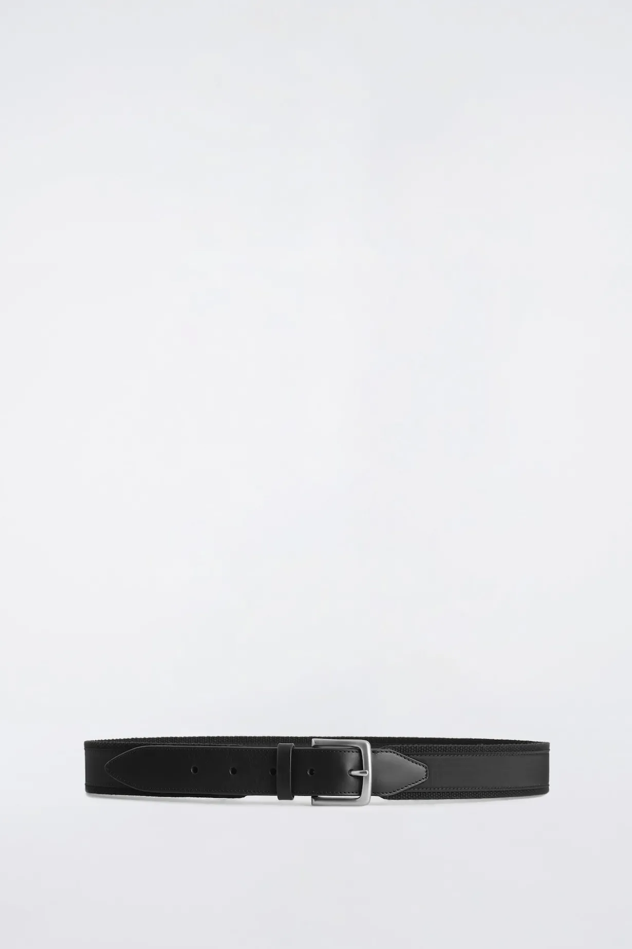 LEATHER-TRIMMED WEBBING BELT