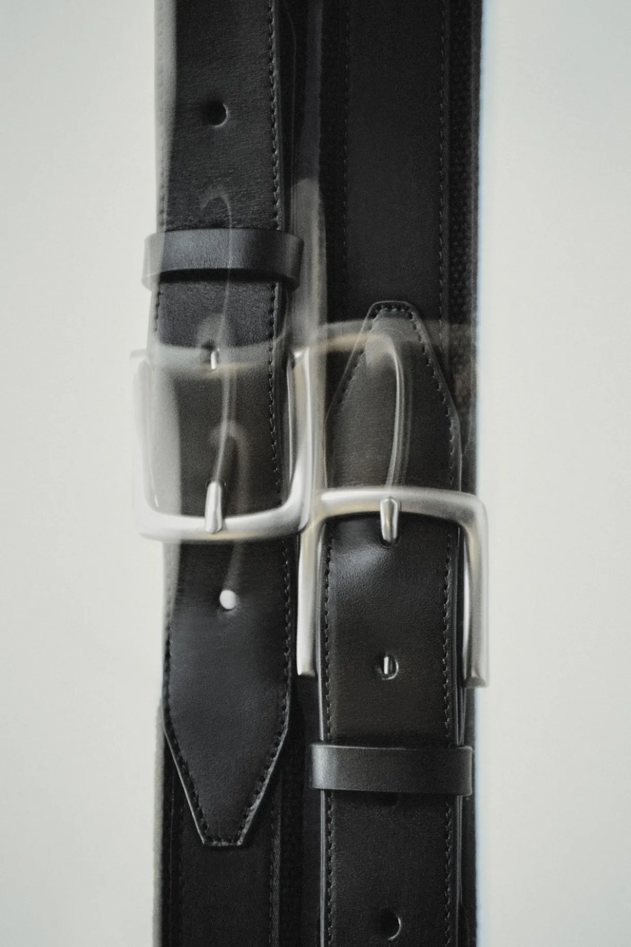 LEATHER-TRIMMED WEBBING BELT