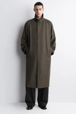 LIGHTWEIGHT COTTON-HERRINGBONE TRENCH COAT