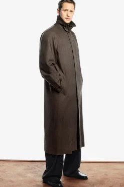 LIGHTWEIGHT COTTON-HERRINGBONE TRENCH COAT