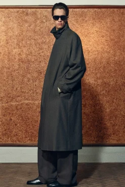 LIGHTWEIGHT COTTON-HERRINGBONE TRENCH COAT