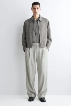 LINEN BLOUSON JACKET