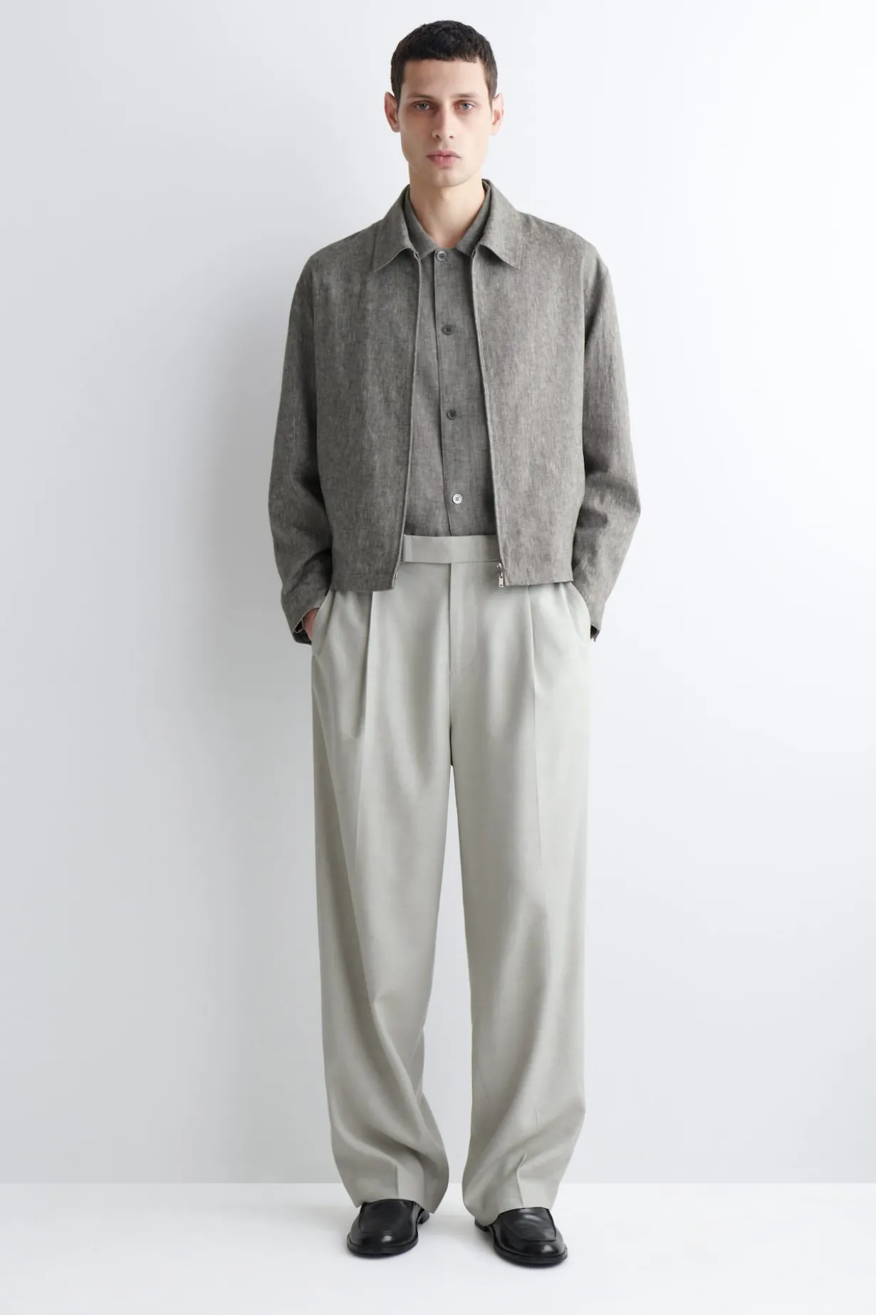 LINEN BLOUSON JACKET