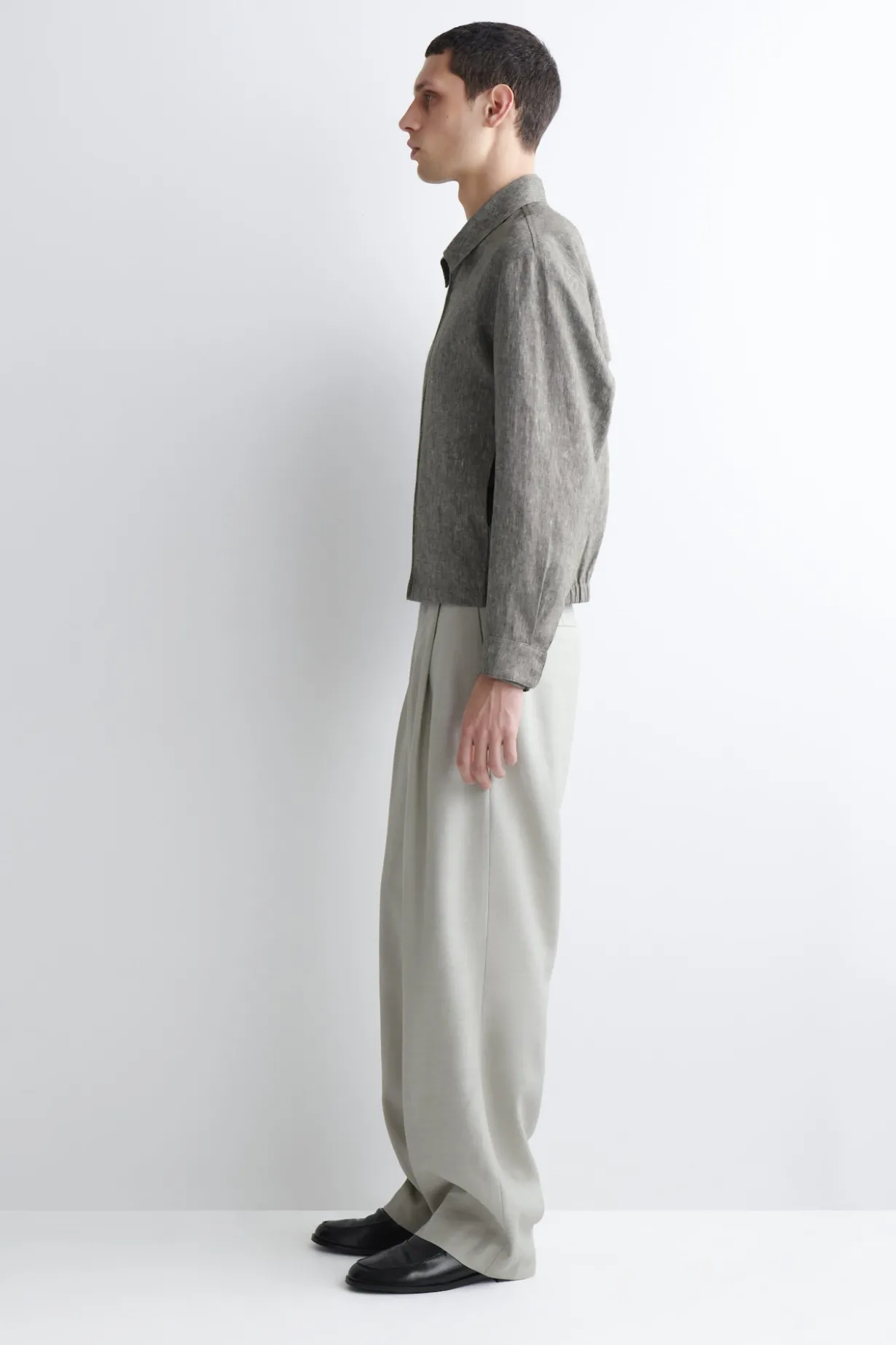 LINEN BLOUSON JACKET