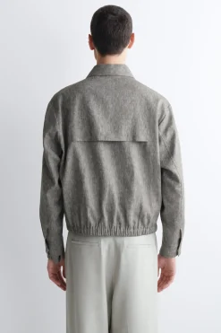 LINEN BLOUSON JACKET