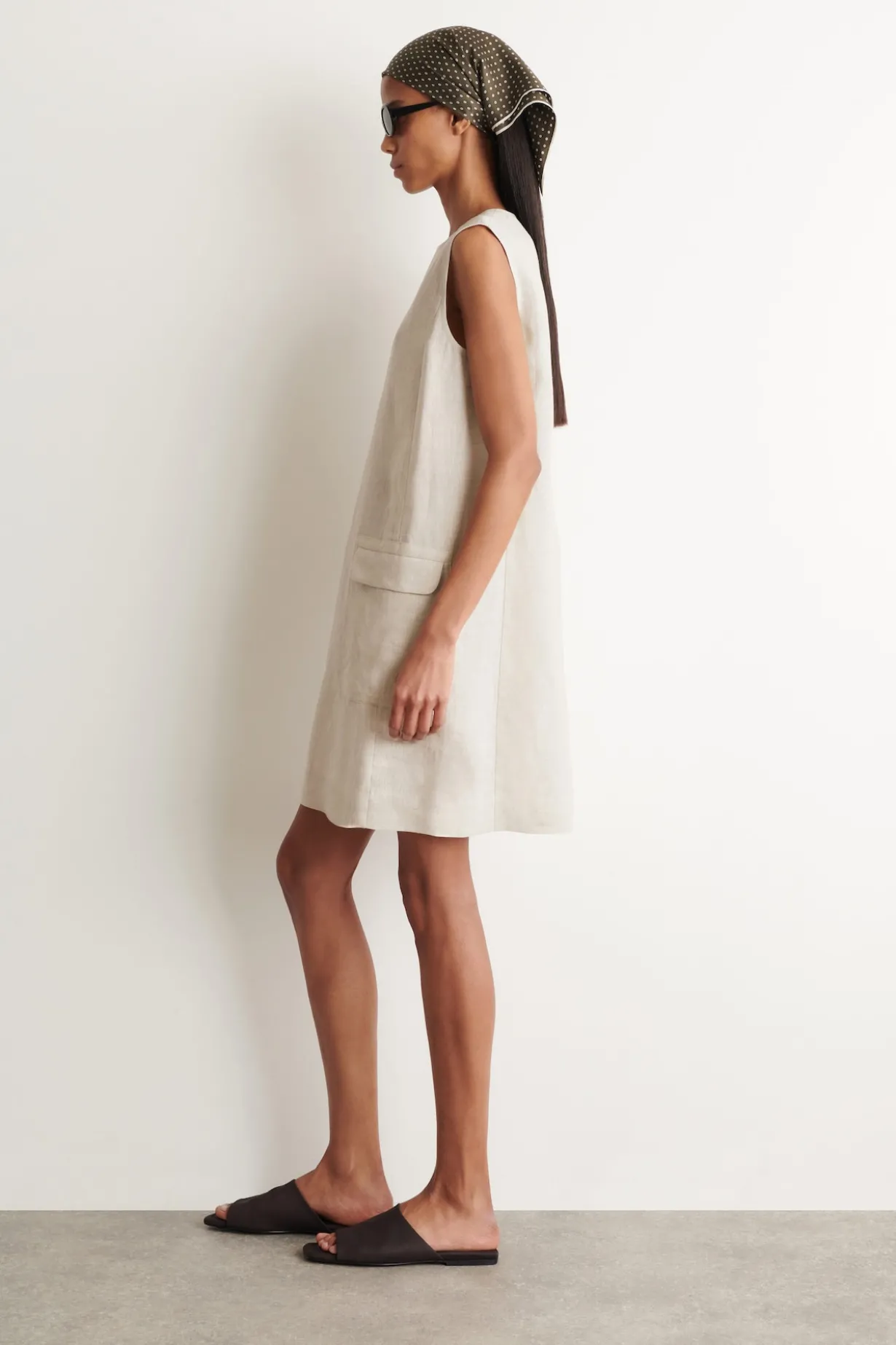LINEN MINI SHIFT DRESS