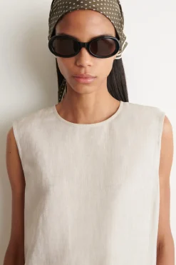 LINEN MINI SHIFT DRESS