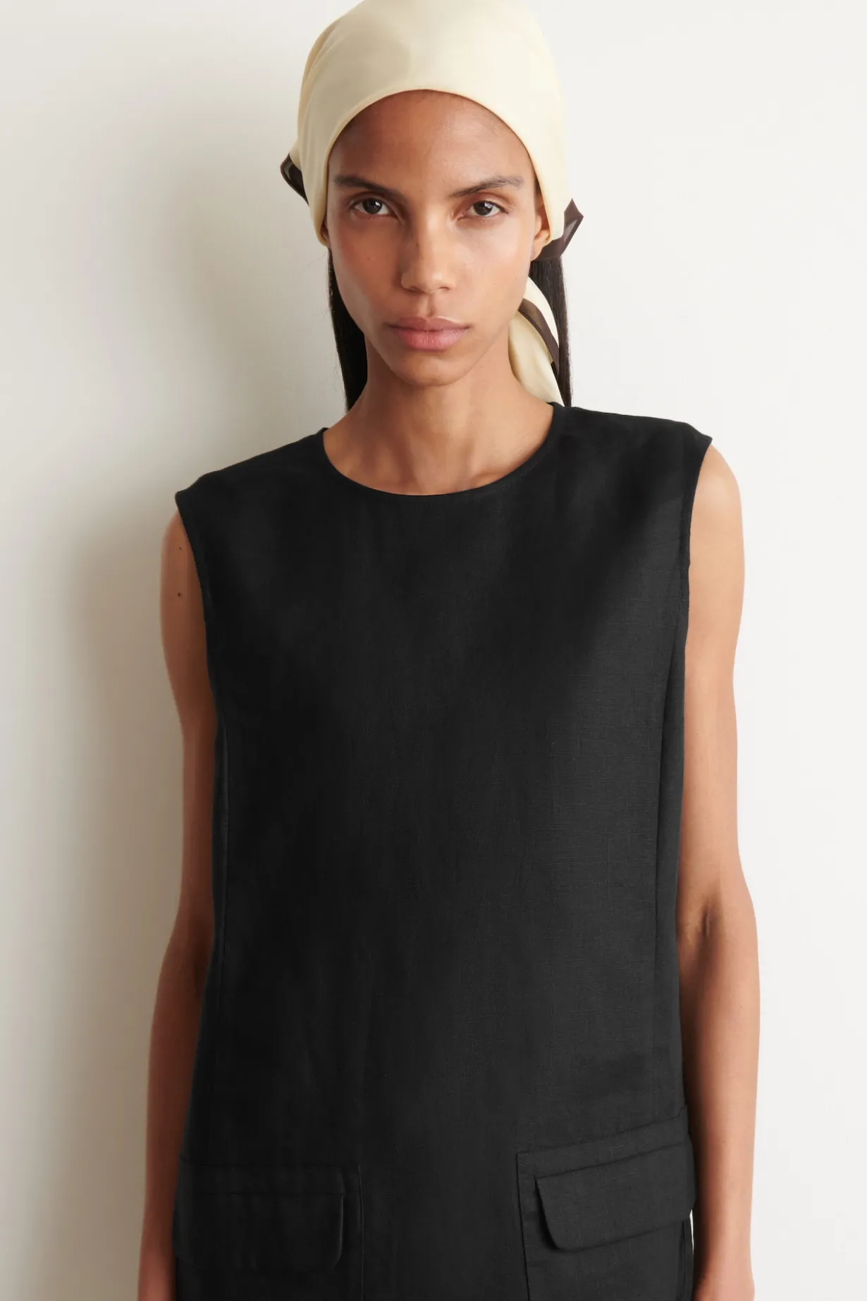 LINEN MINI SHIFT DRESS