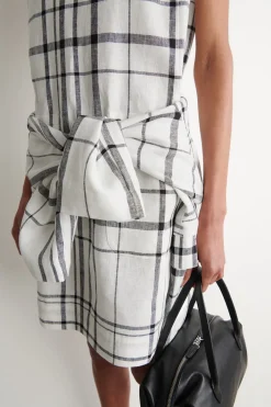 LINEN MINI SHIFT DRESS