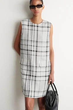 LINEN MINI SHIFT DRESS