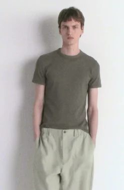 LINEN RELAXED-FIT BARREL-LEG TROUSERS
