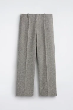 LINEN RELAXED-FIT STRAIGHT-LEG PANTS