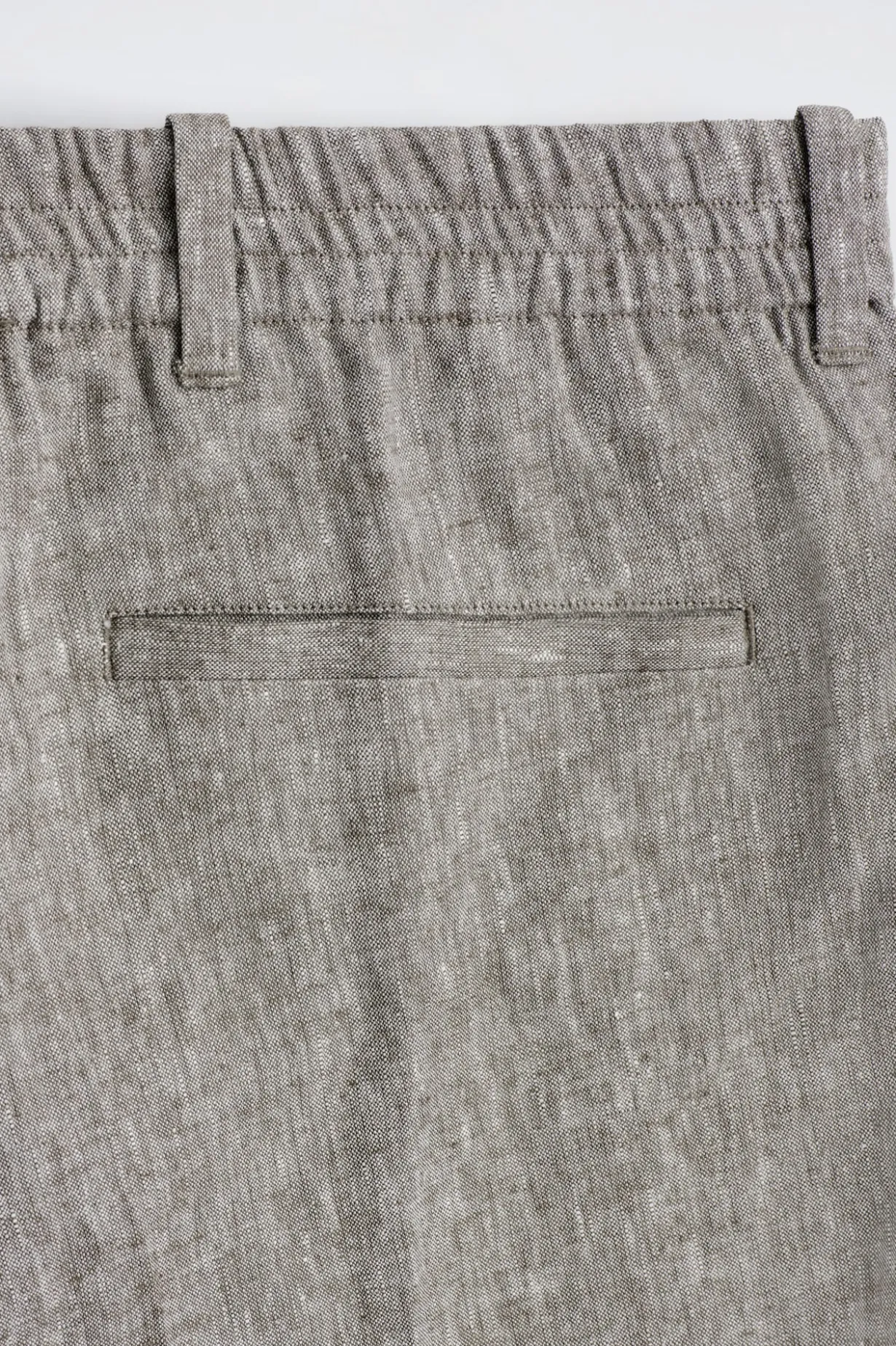 LINEN RELAXED-FIT STRAIGHT-LEG PANTS