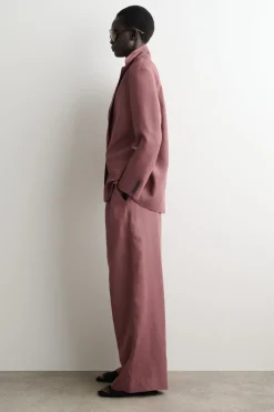 LINEN-BLEND SINGLE-BREASTED BLAZER