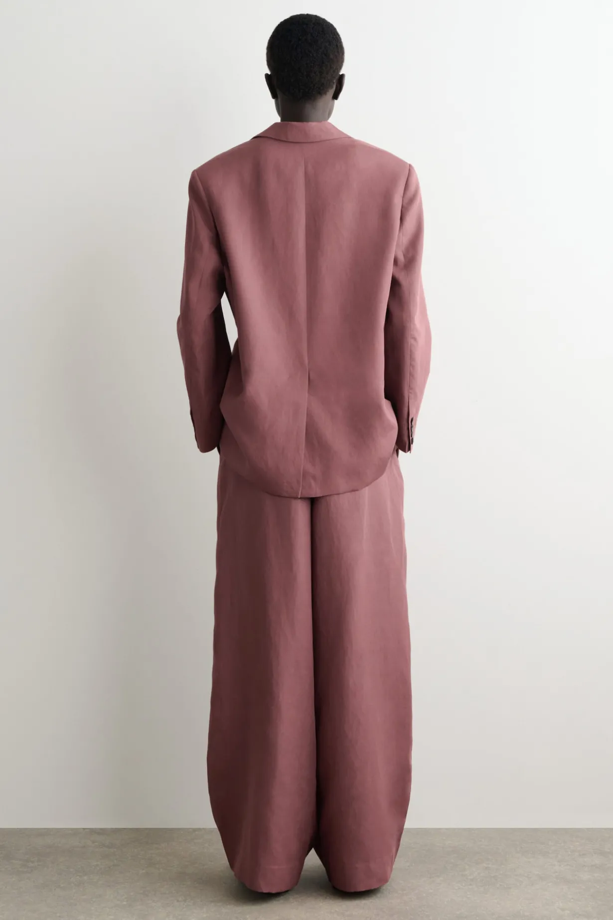 LINEN-BLEND SINGLE-BREASTED BLAZER