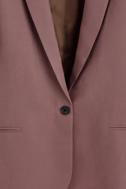 LINEN-BLEND SINGLE-BREASTED BLAZER