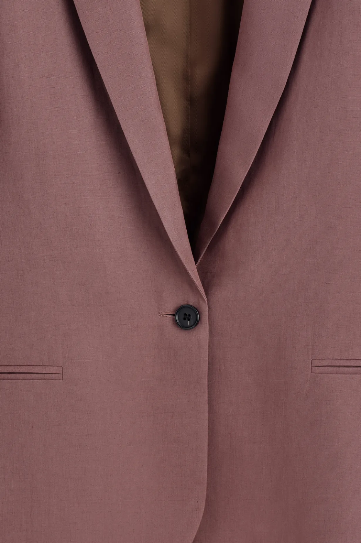 LINEN-BLEND SINGLE-BREASTED BLAZER
