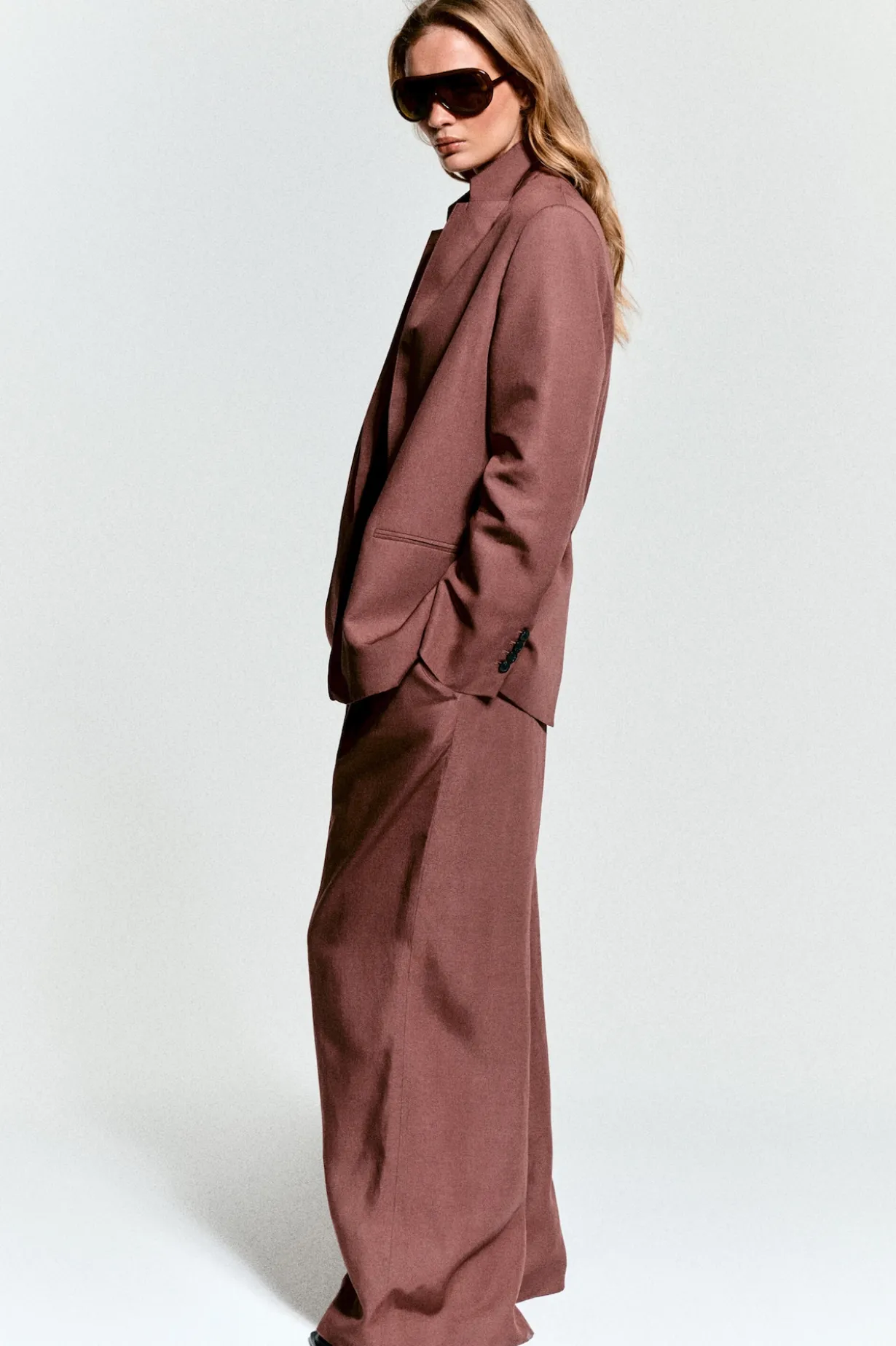 LINEN-BLEND SINGLE-BREASTED BLAZER