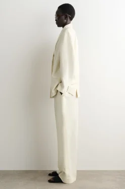 LINEN-BLEND TUXEDO BLAZER