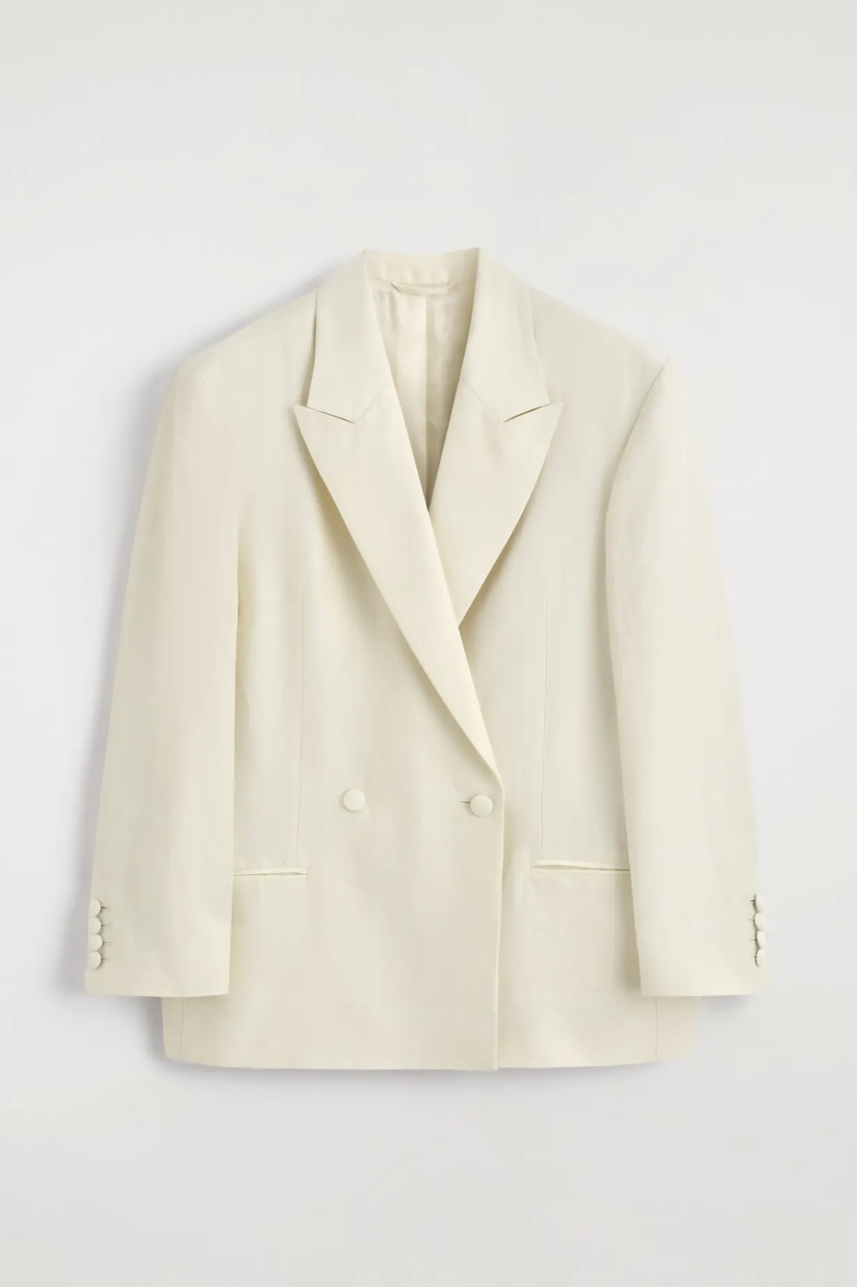 LINEN-BLEND TUXEDO BLAZER