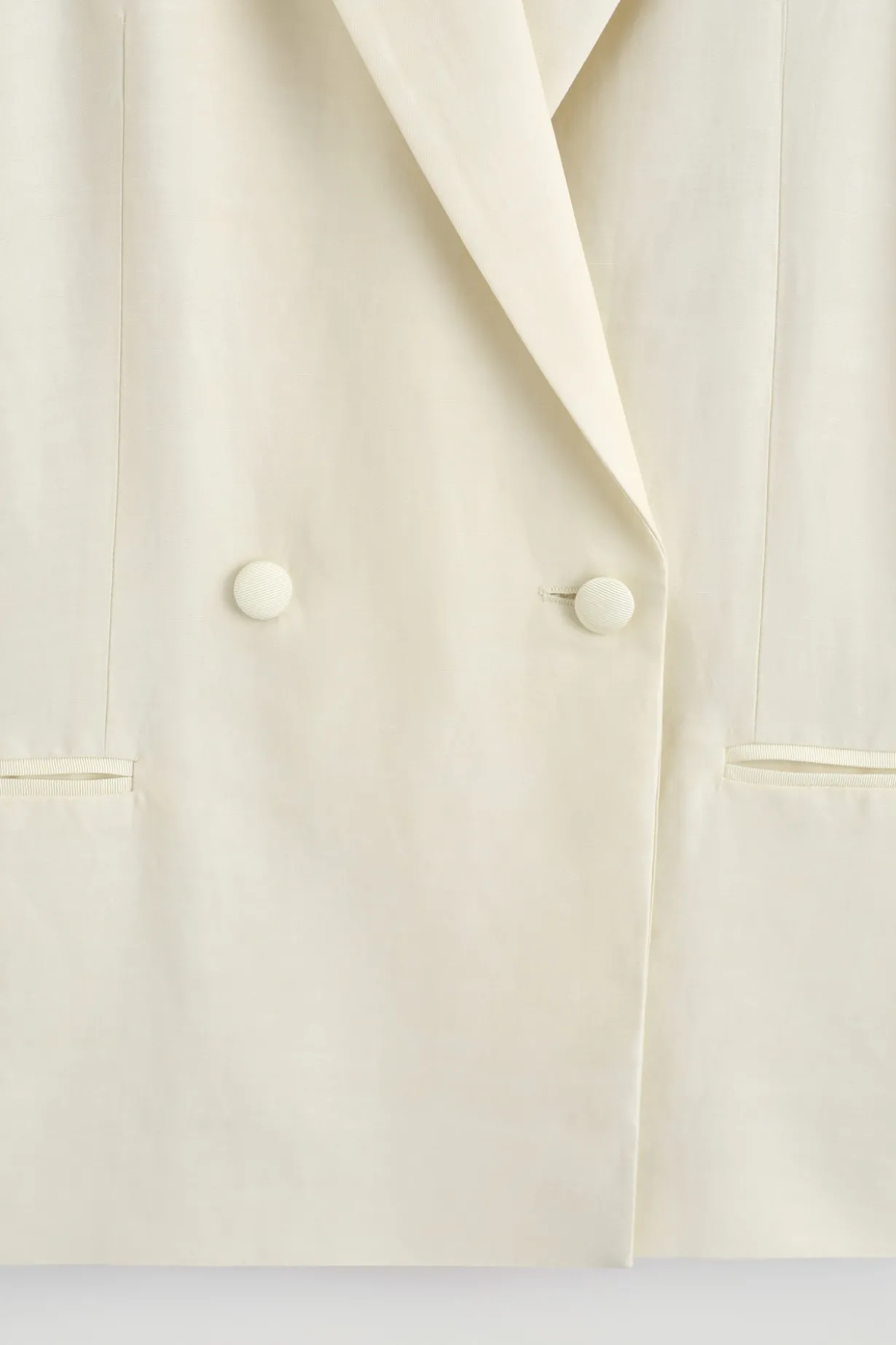 LINEN-BLEND TUXEDO BLAZER
