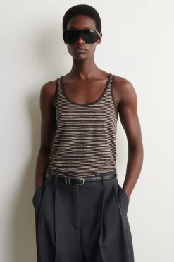 LINEN-JERSEY TANK TOP