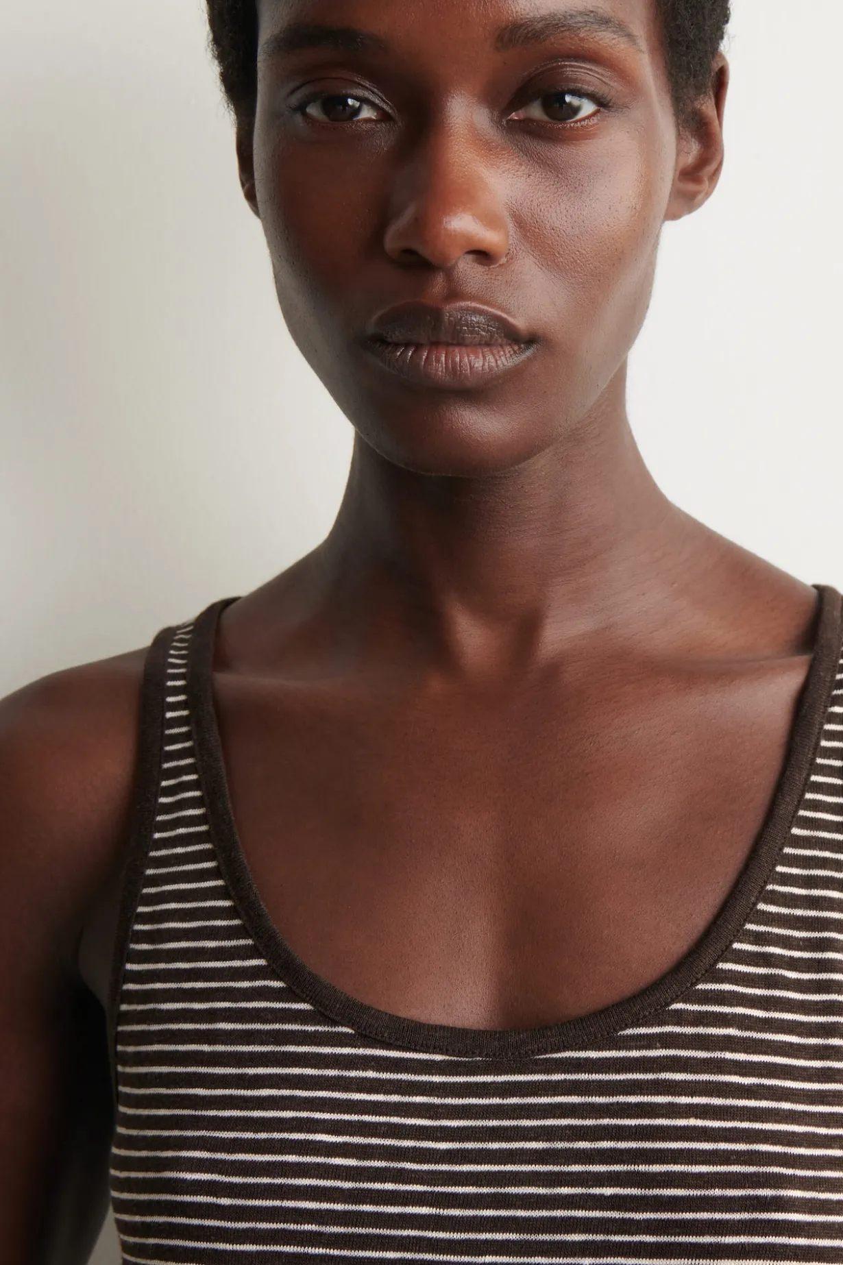 LINEN-JERSEY TANK TOP