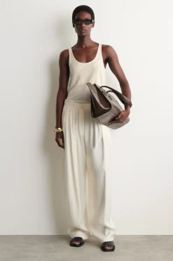 LINEN-JERSEY TANK TOP