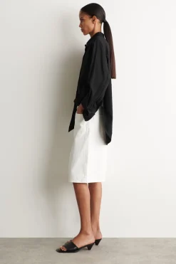LONGLINE LINEN SHIRT