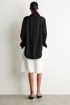 LONGLINE LINEN SHIRT