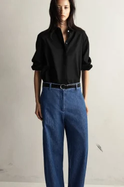LONGLINE LINEN SHIRT
