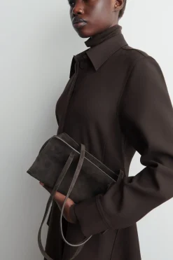 LONG-SLEEVED MINI SHIRT DRESS