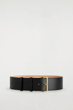 LOW-WAIST WIDE LEATHER BELT