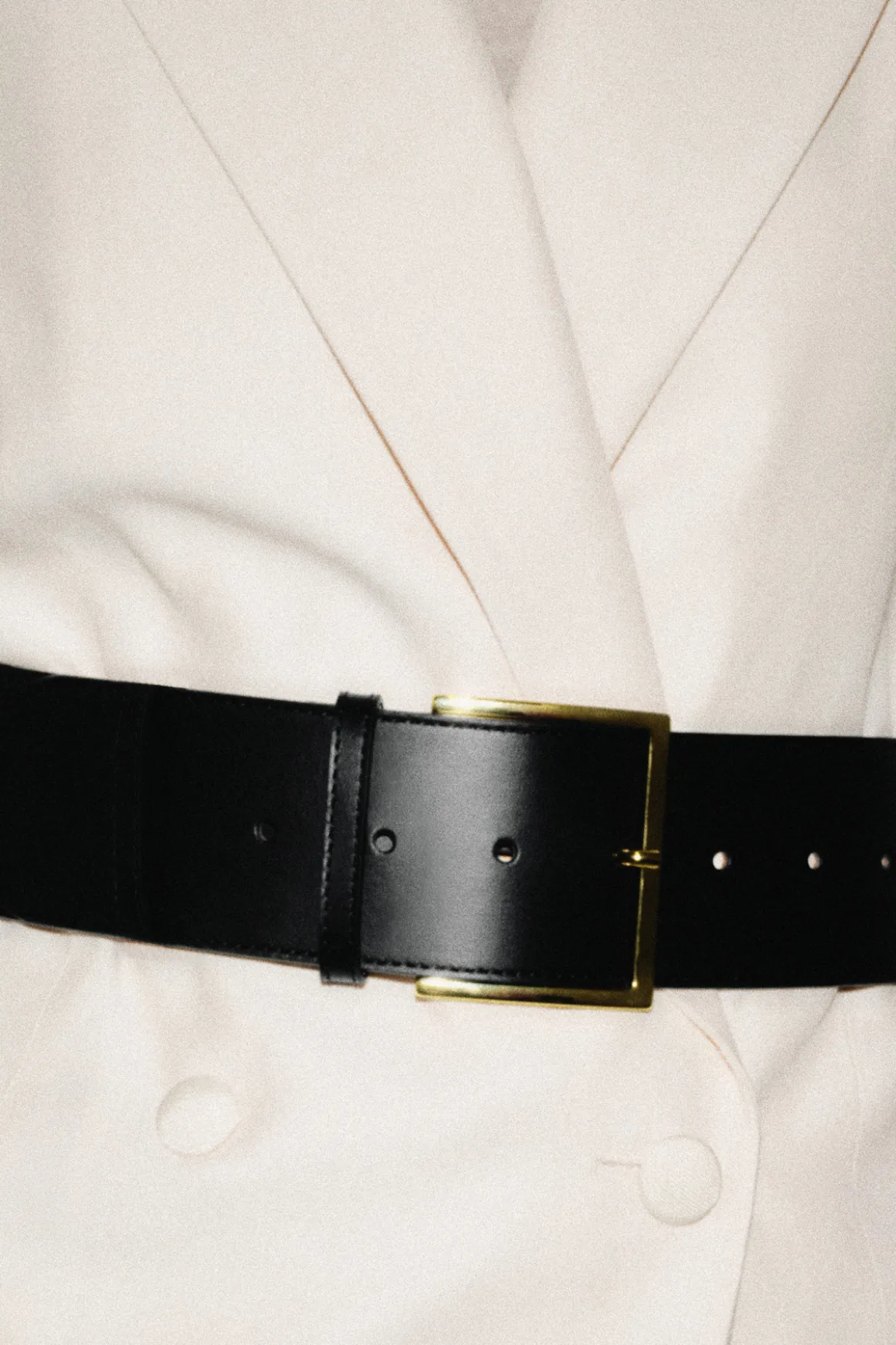 LOW-WAIST WIDE LEATHER BELT