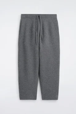 MERINO WOOL BARREL-LEG JOGGERS