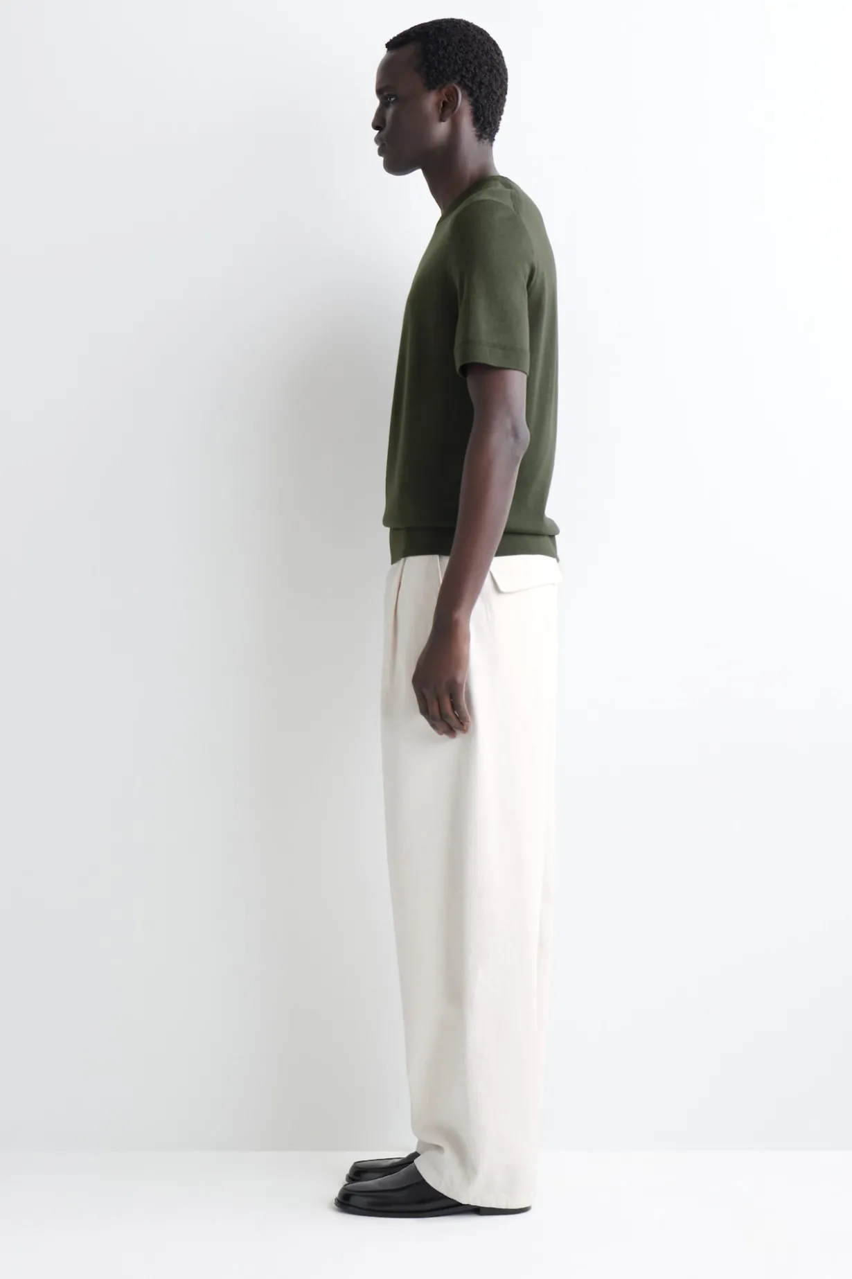 MERINO WOOL KNITTED T-SHIRT