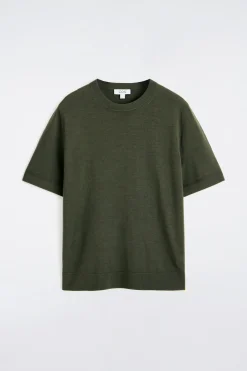 MERINO WOOL KNITTED T-SHIRT