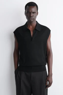 MERINO WOOL POLO TANK