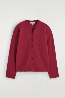 MERINO WOOL V-NECK CARDIGAN