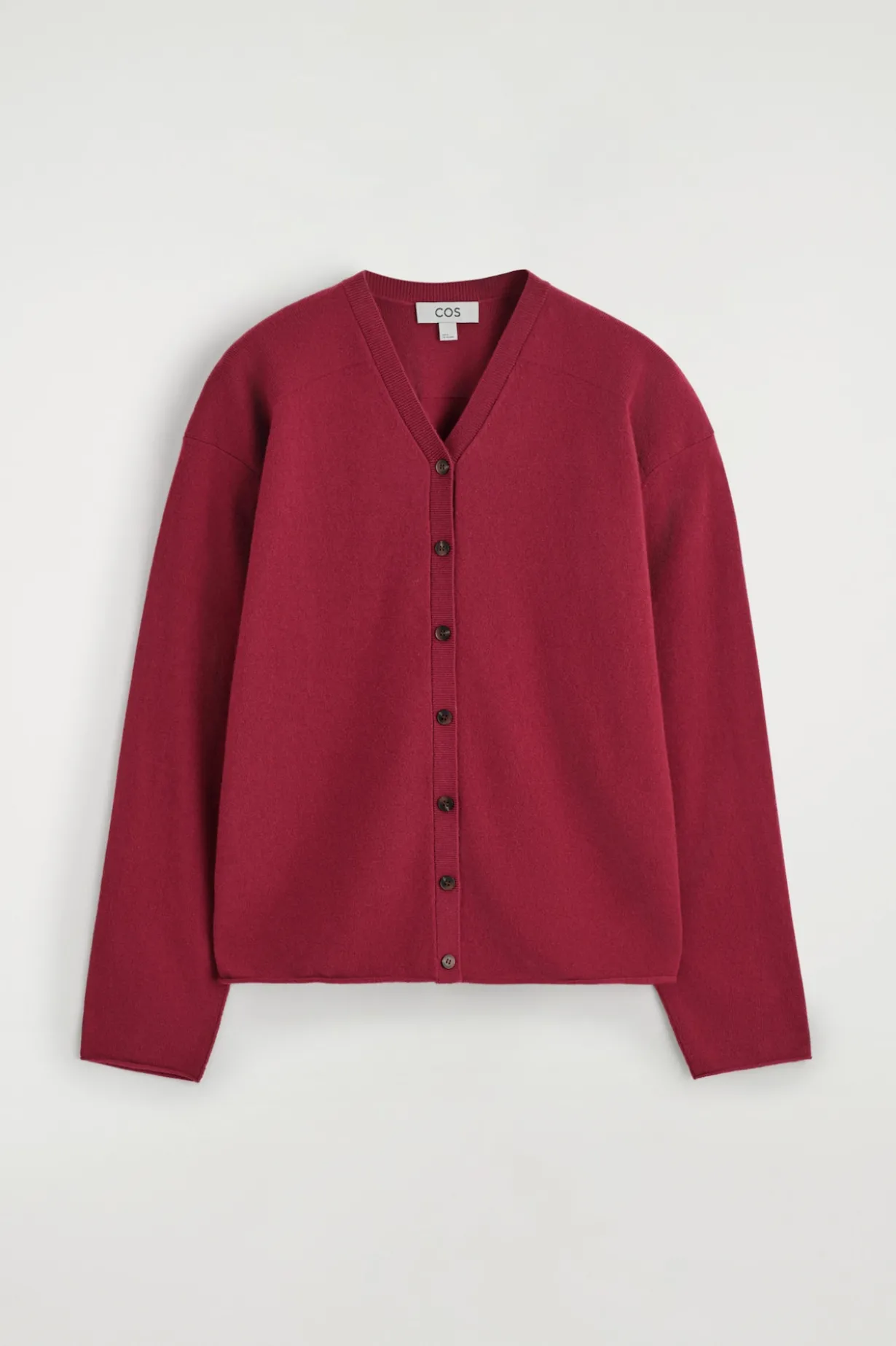 MERINO WOOL V-NECK CARDIGAN