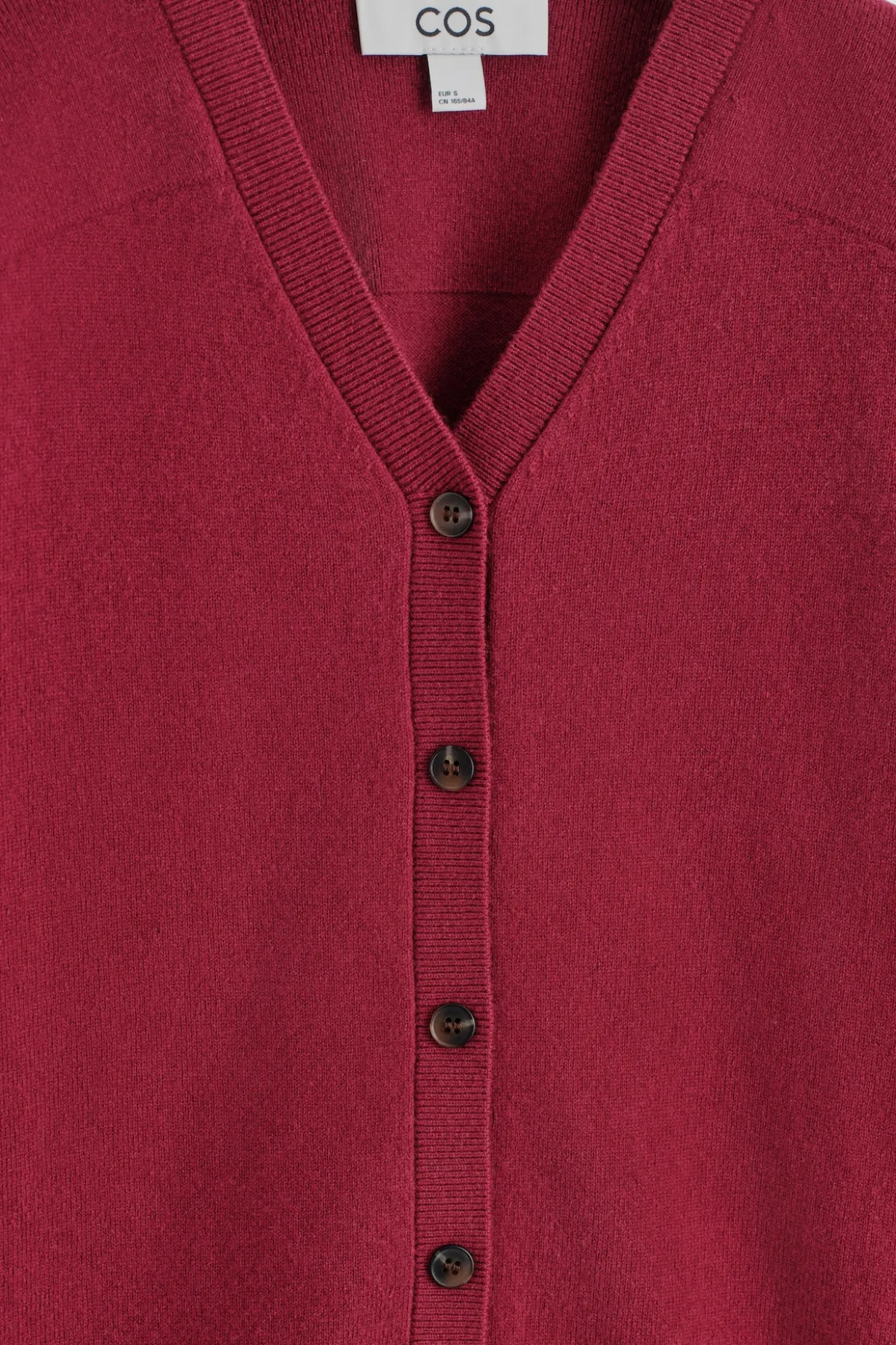 MERINO WOOL V-NECK CARDIGAN