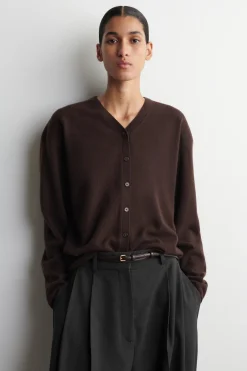 MERINO WOOL V-NECK CARDIGAN