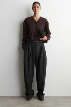 MERINO WOOL V-NECK CARDIGAN