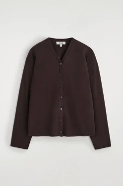 MERINO WOOL V-NECK CARDIGAN