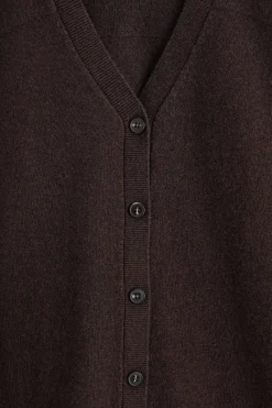 MERINO WOOL V-NECK CARDIGAN