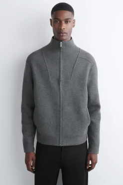 MERINO WOOL ZIP-UP TRACK JACKET