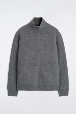 MERINO WOOL ZIP-UP TRACK JACKET