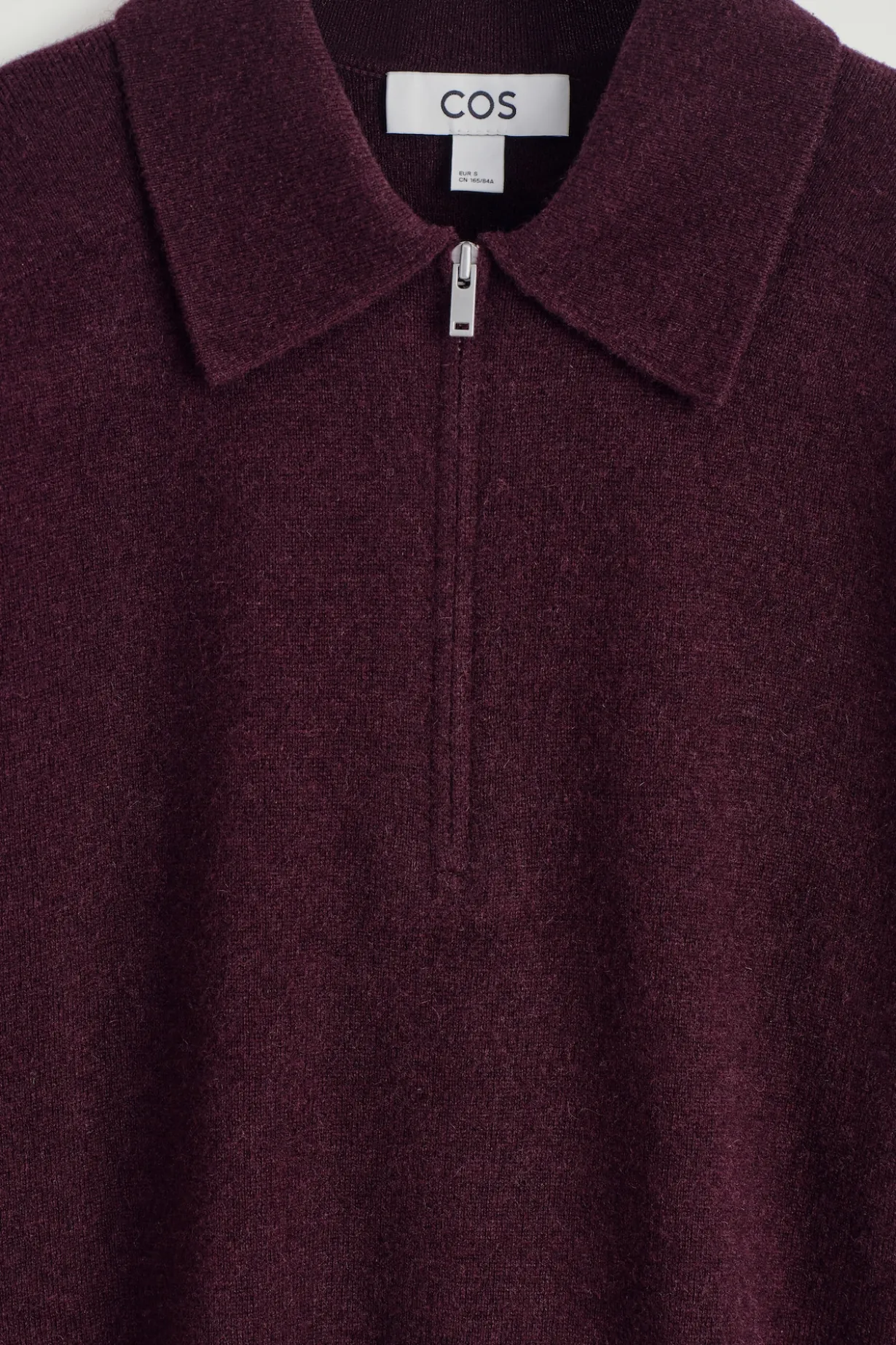 MERINO WOOL-YAK ZIP-UP POLO SHIRT