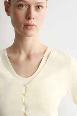 MINIMAL KNITTED V-NECK CARDIGAN